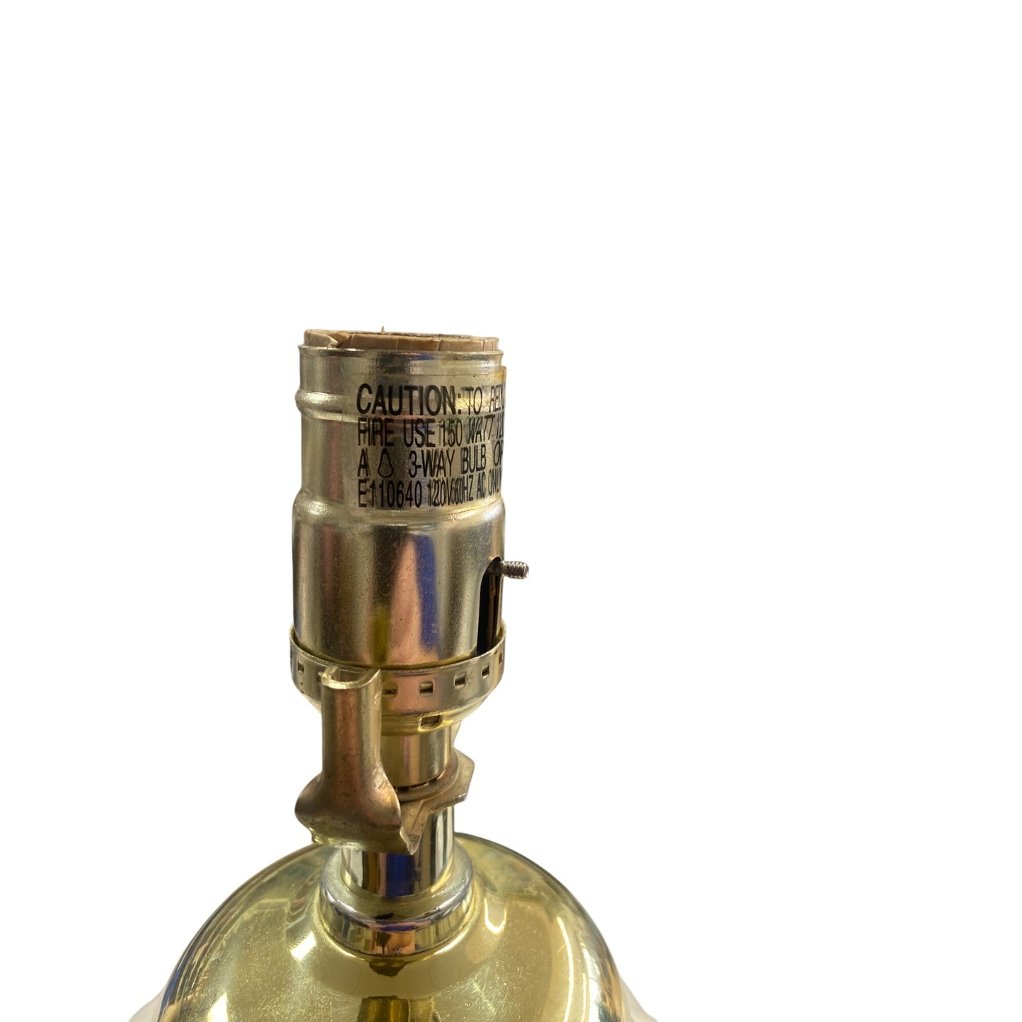 Vintage Brass & Ceramic Table Lamp With 3-Way Socket