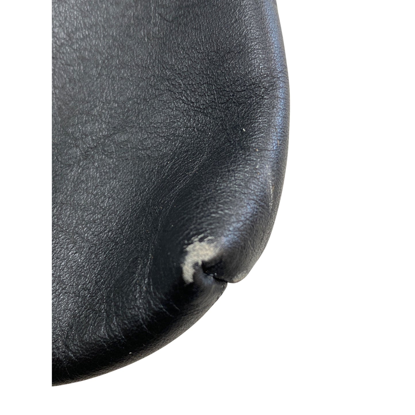 Vintage Black Soft Leather Foldover Clutch Purse With Magnetic Snap Closure & Inner Zip Pocket