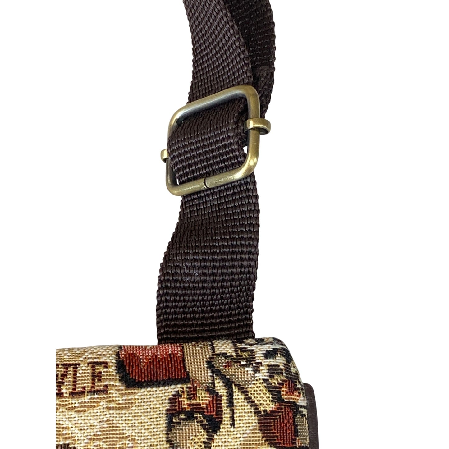 Vintage-Inspired Womens Crossbody Bag With Fashion Print Multiple Zipper Pockets & Adjustable Strap