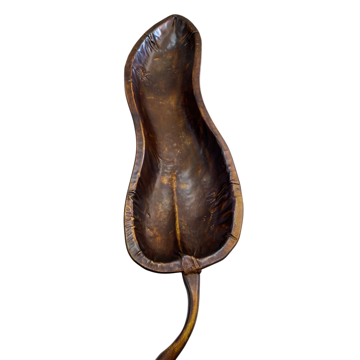 Antique-Style Metal Leaf Tray With Legs