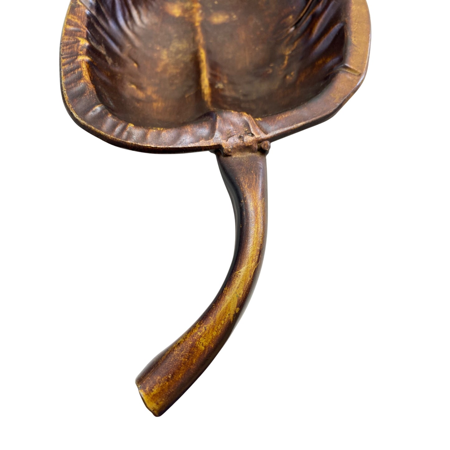 Antique-Style Metal Leaf Tray With Legs