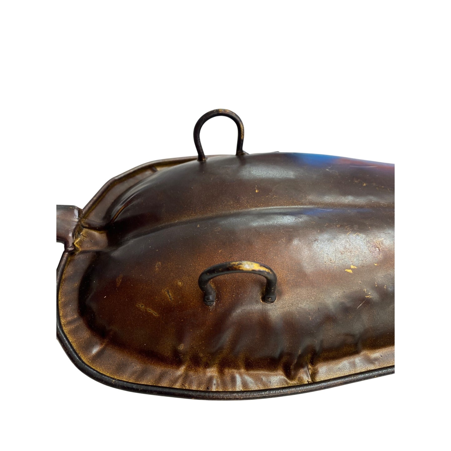 Antique-Style Metal Leaf Tray With Legs