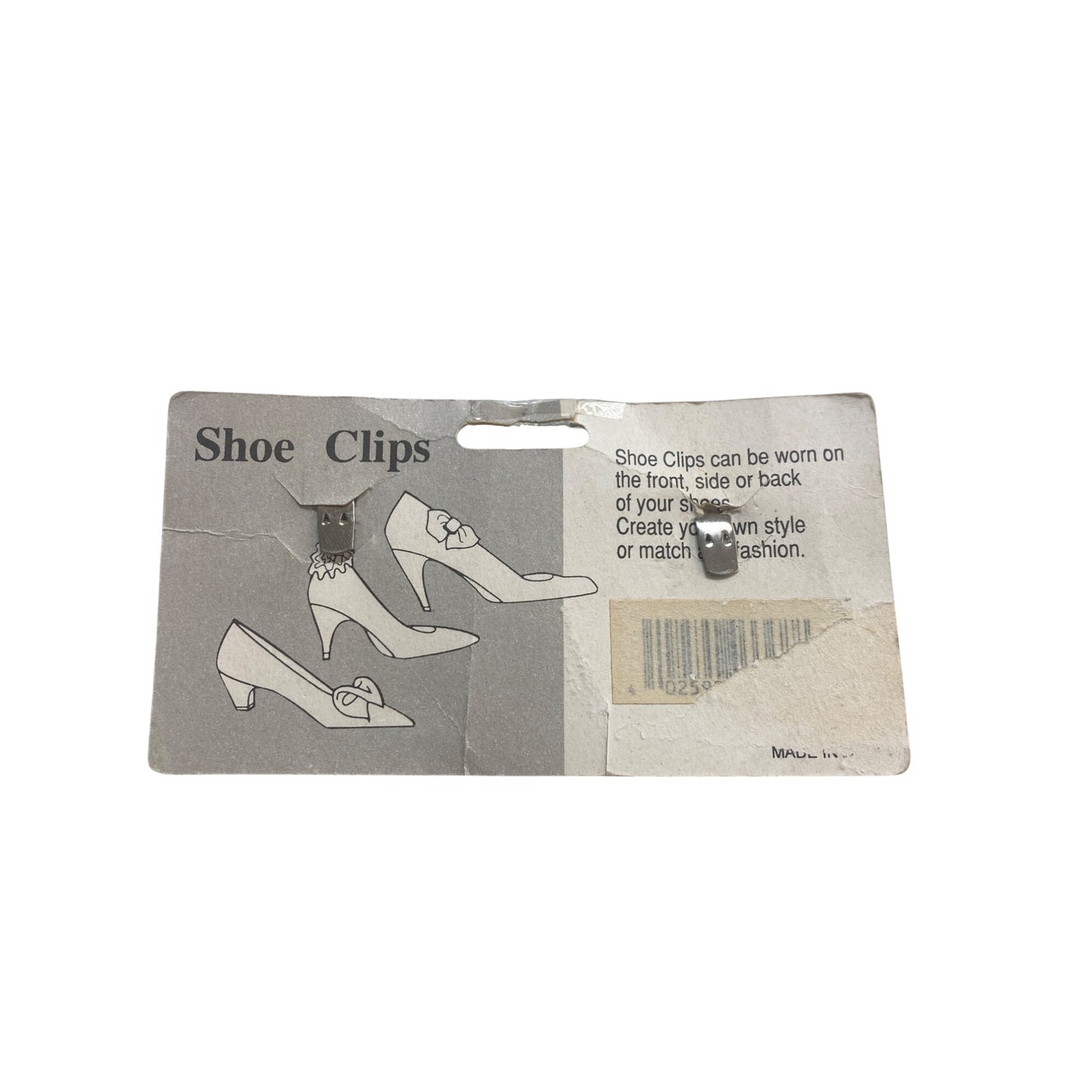 Vintage White Bow Shoe Clips