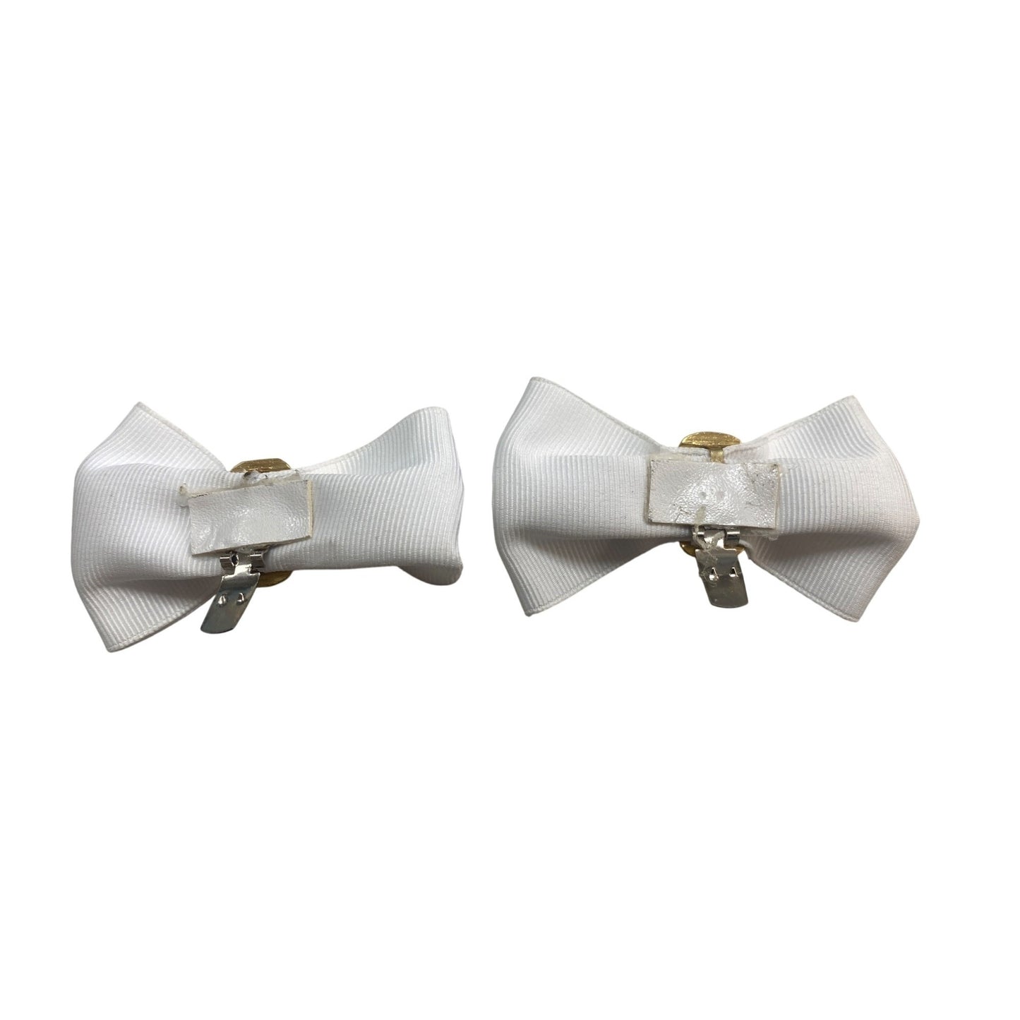 Vintage White Bow Shoe Clips