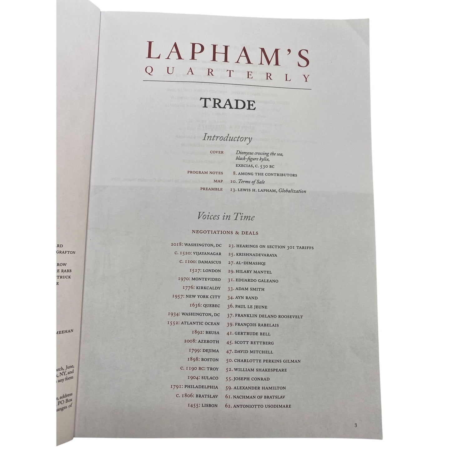Laphams Quarterly Spring 2019 Trade Volume