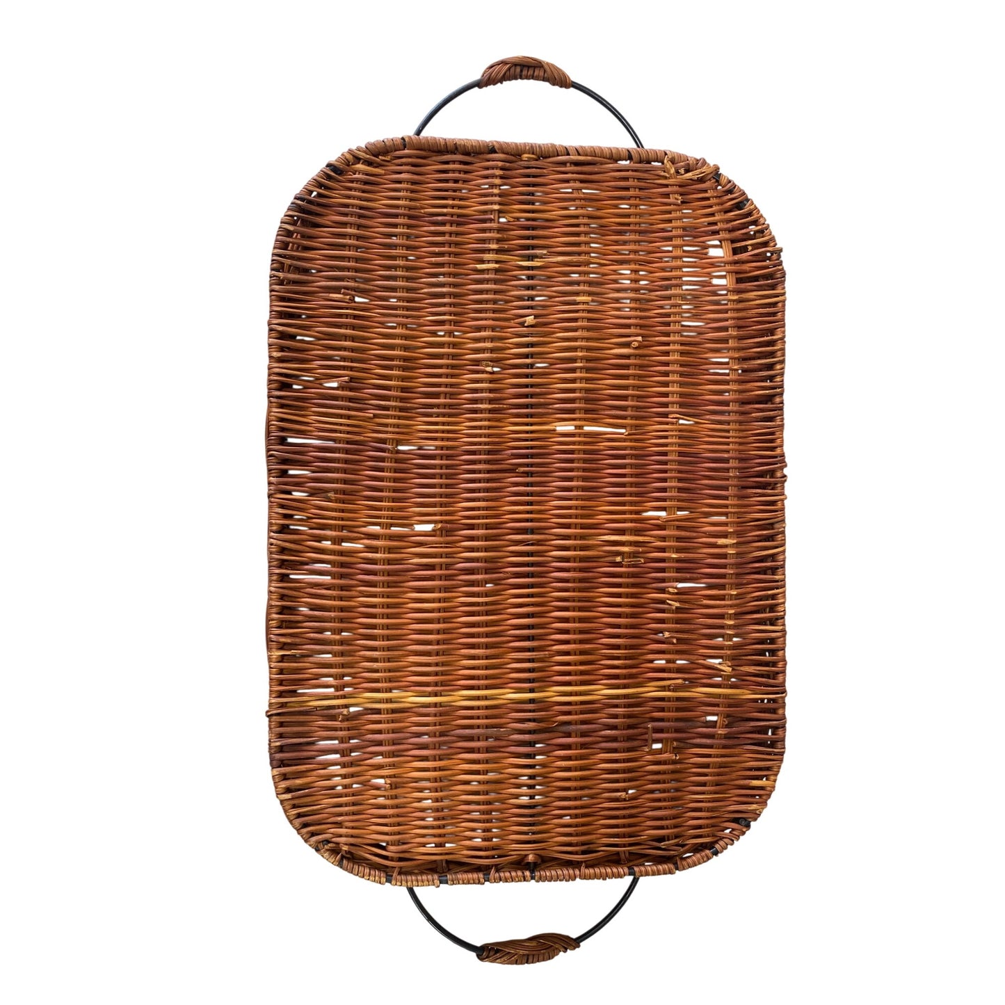 Glass Baking Dish With Brown Wicker Basket