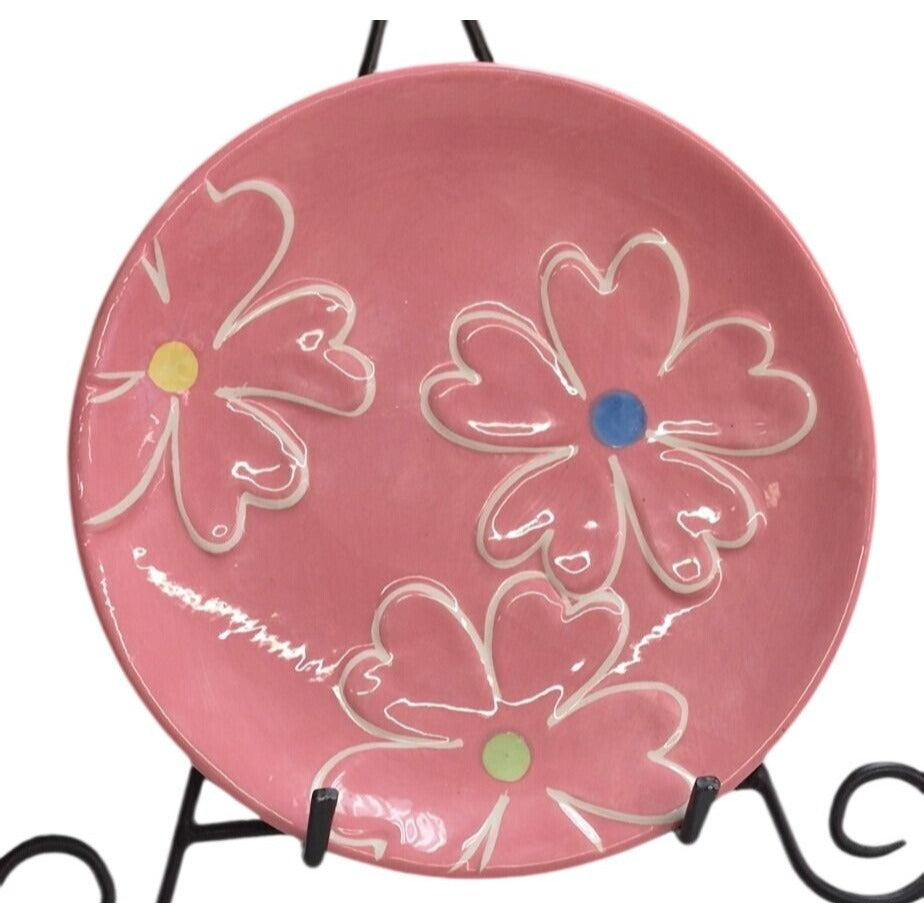 Easter Spring Ceramic Plate Pink Flower Blossoms