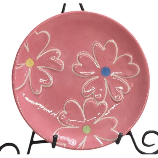 Easter Spring Ceramic Plate Pink Flower Blossoms