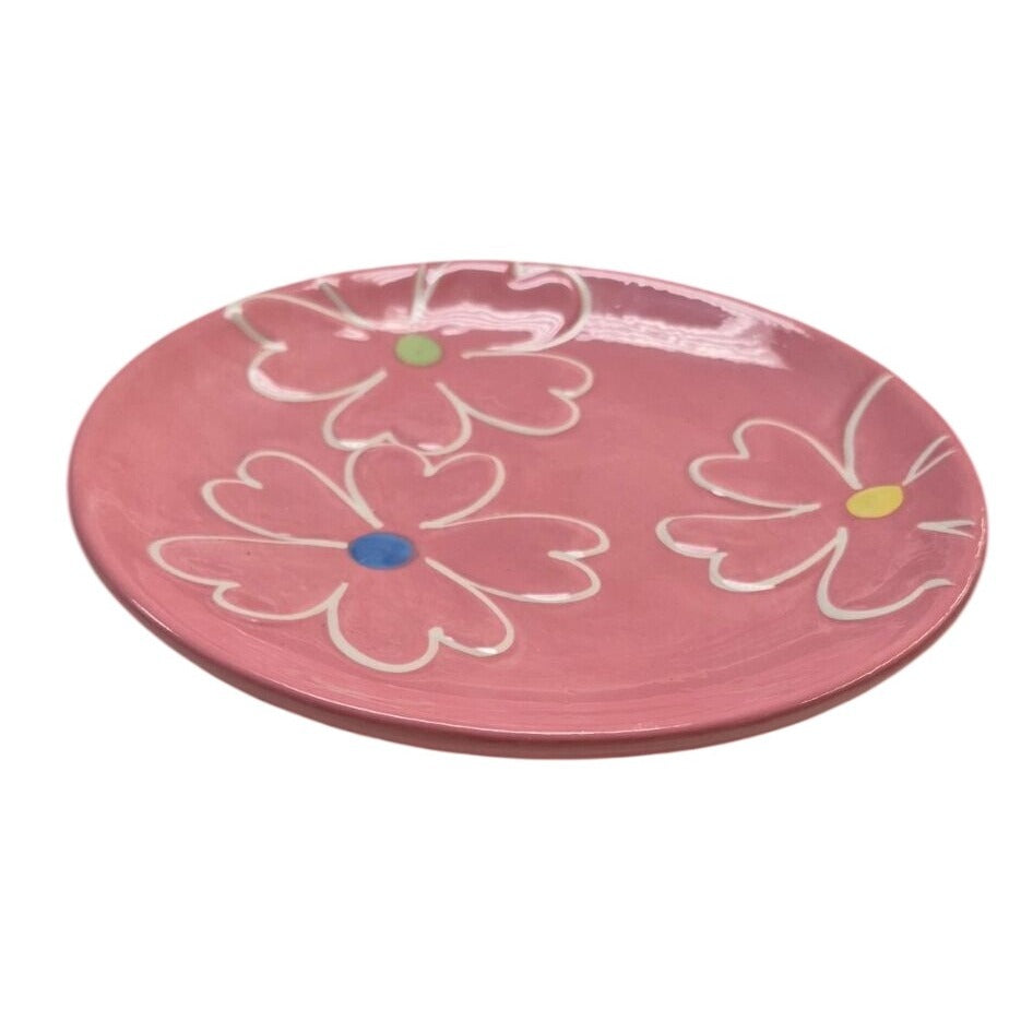 Easter Spring Ceramic Plate Pink Flower Blossoms