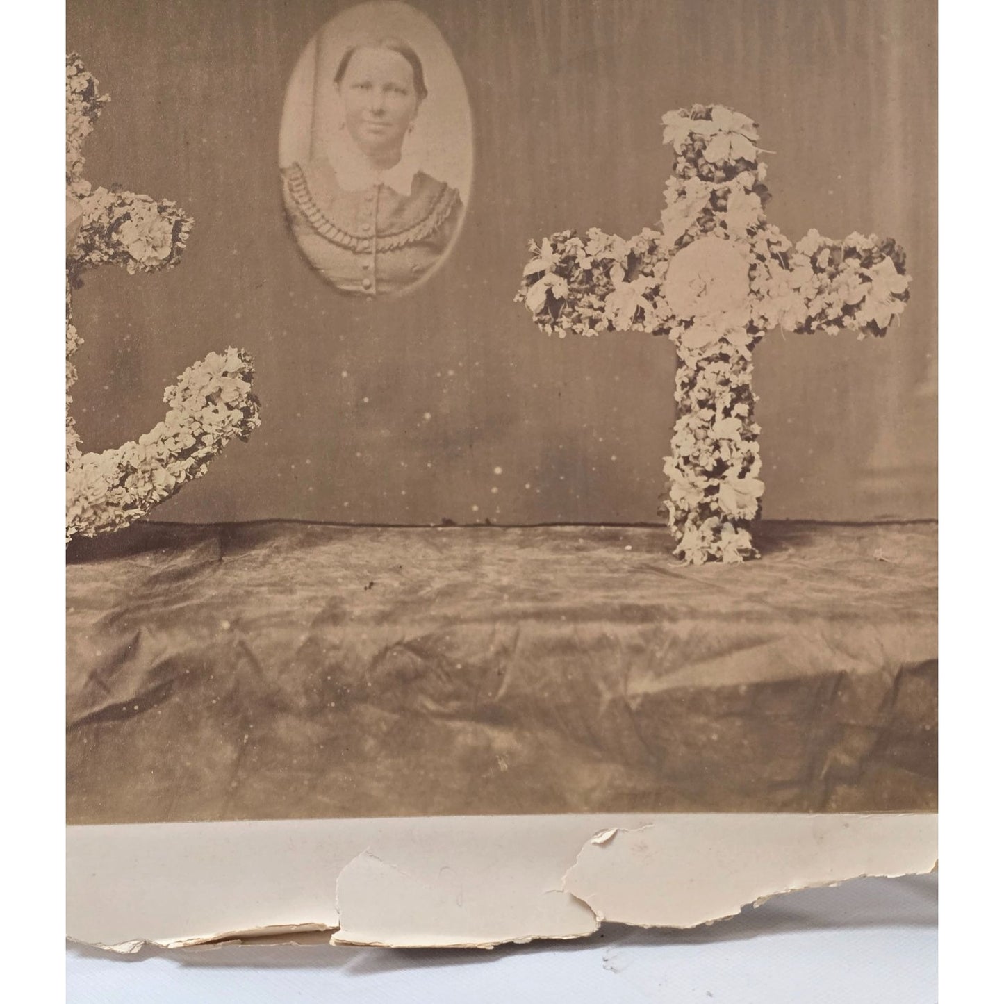 Antique Sepia Funeral Photo c.1900