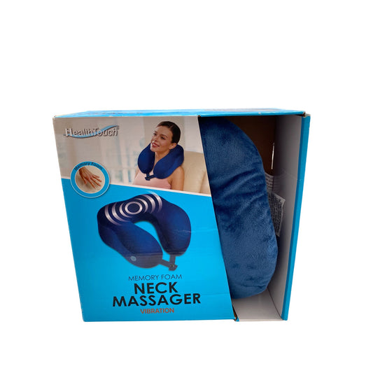 HealthTouch Memory Foam Neck Massager Vibration With Uniquely Designed Contours For Neck Support & Relaxation