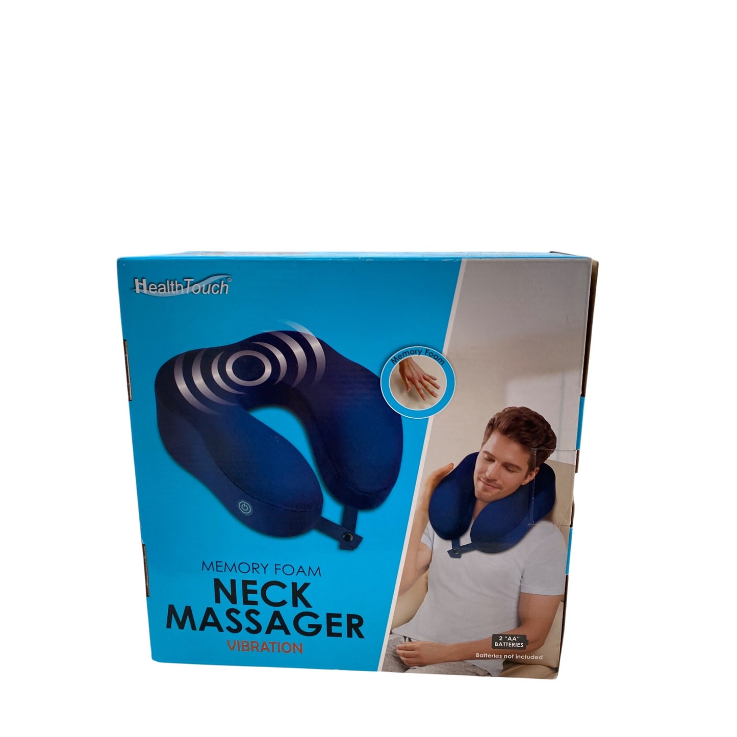 HealthTouch Memory Foam Neck Massager Vibration With Uniquely Designed Contours For Neck Support & Relaxation
