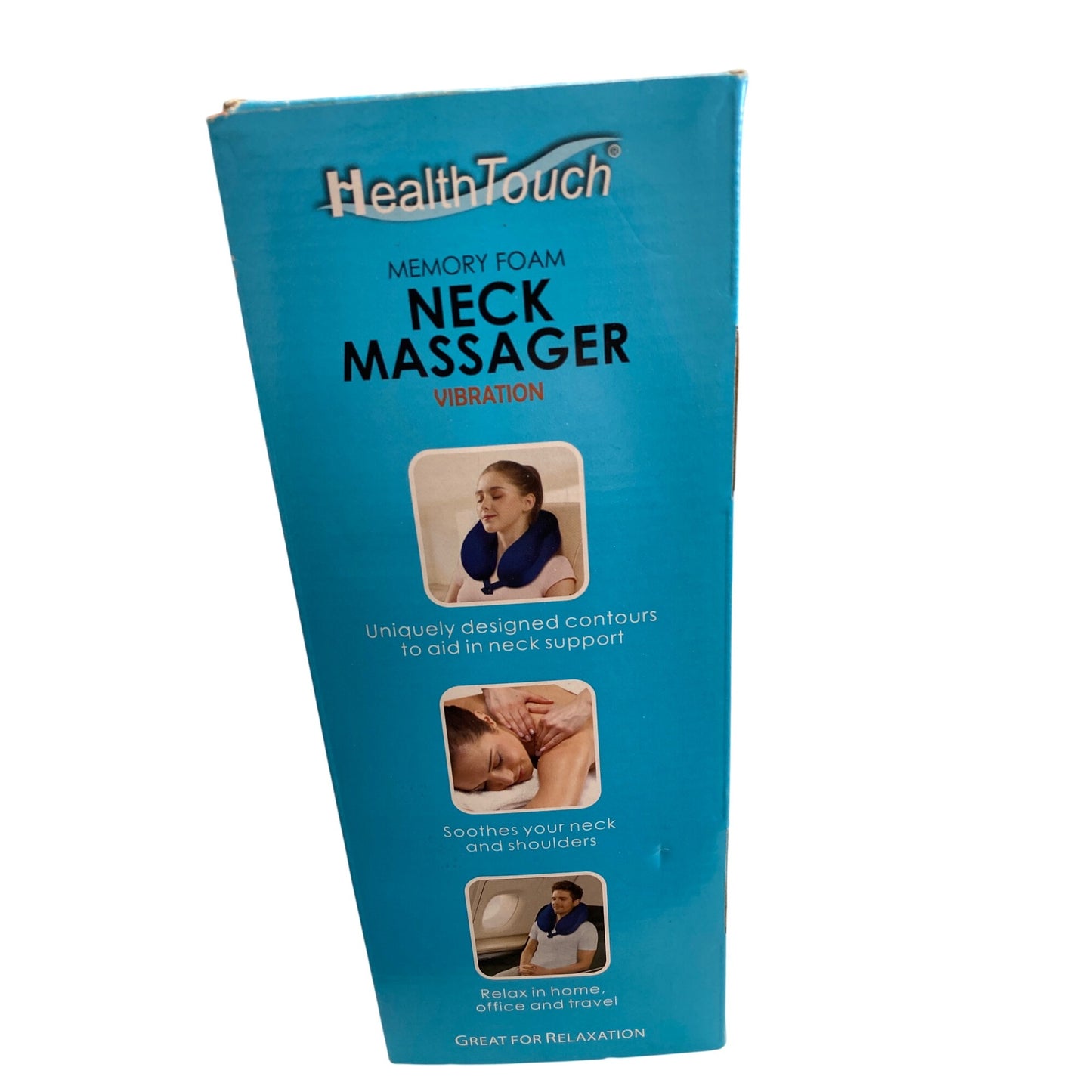 HealthTouch Memory Foam Neck Massager Vibration With Uniquely Designed Contours For Neck Support & Relaxation