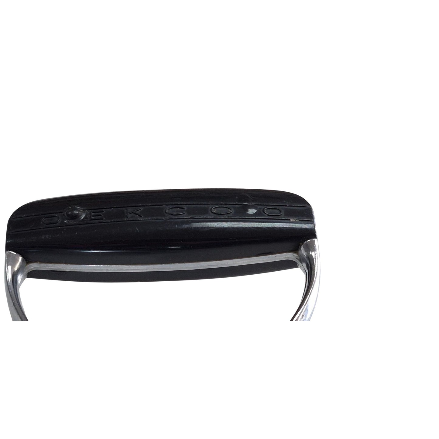 Vintage EKCO Hand Crank Egg Beater With Black Handle & Chrome Finish