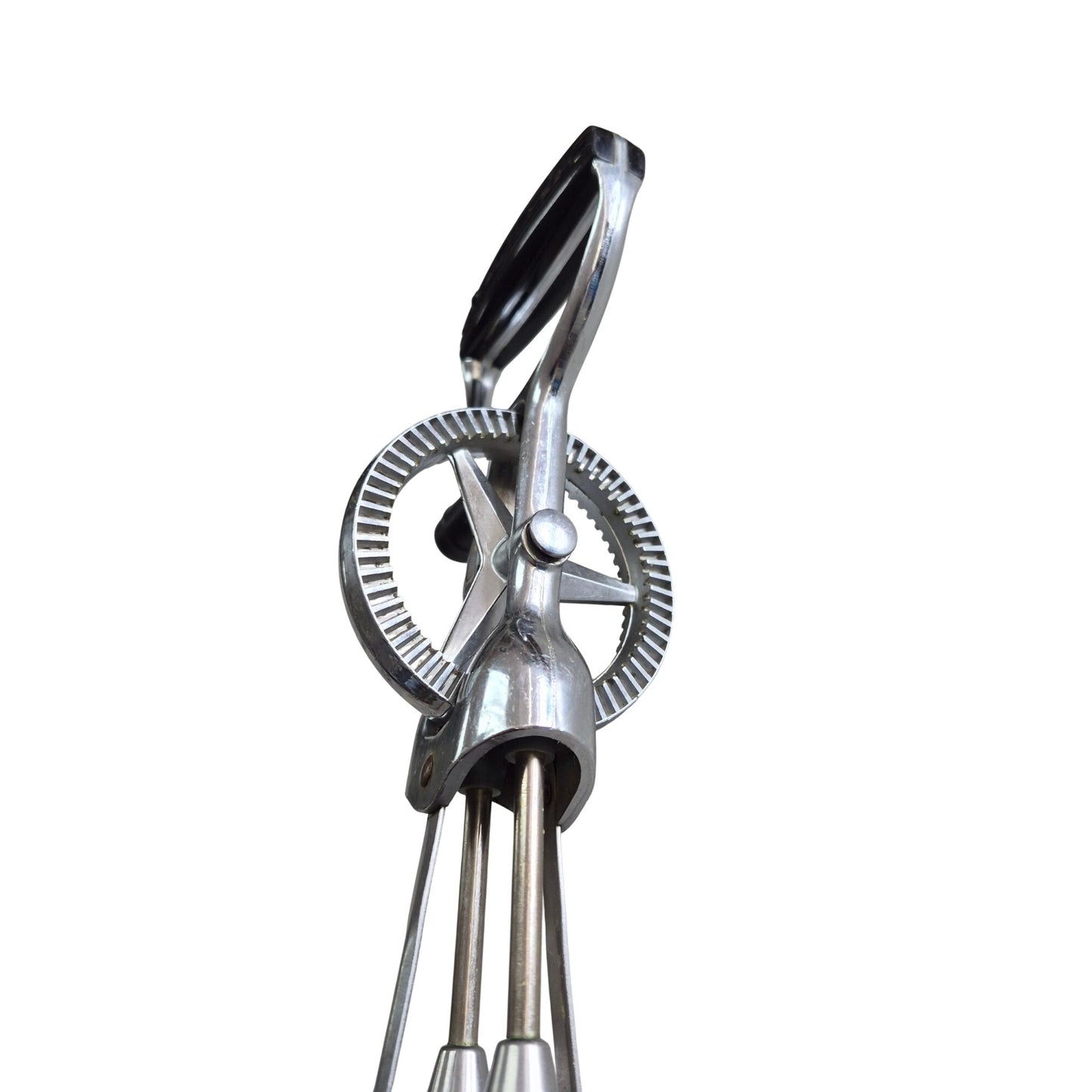 Vintage EKCO Hand Crank Egg Beater With Black Handle & Chrome Finish