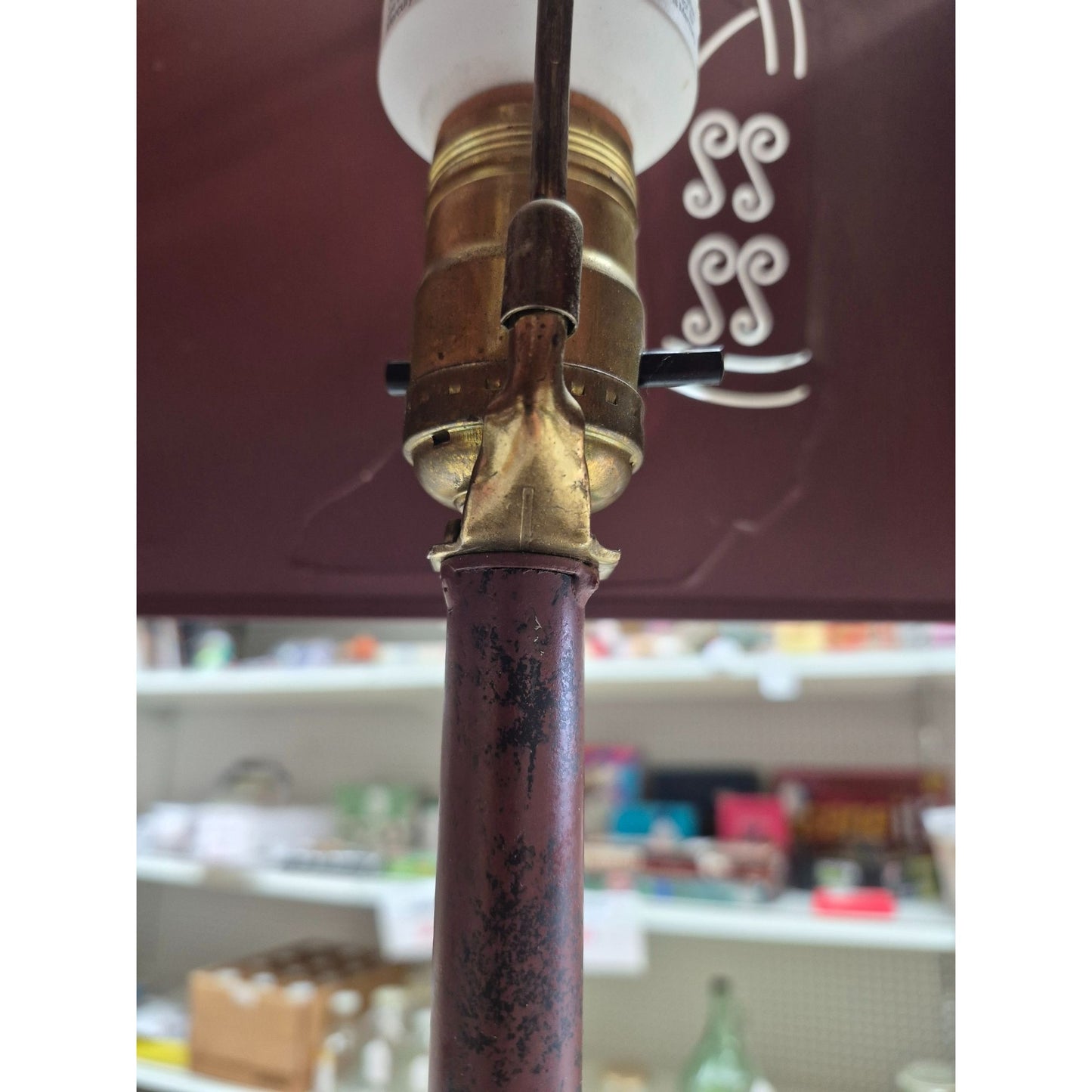 VTG Western Decor Cut Metal Bedside Table Lamp Rodeo Cowboy Boots Calf Roping