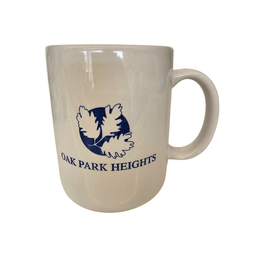 Oak Park Heights, MN Ceramic Coffee Mug 16 Oz White With Blue Leaf Design By Headwind