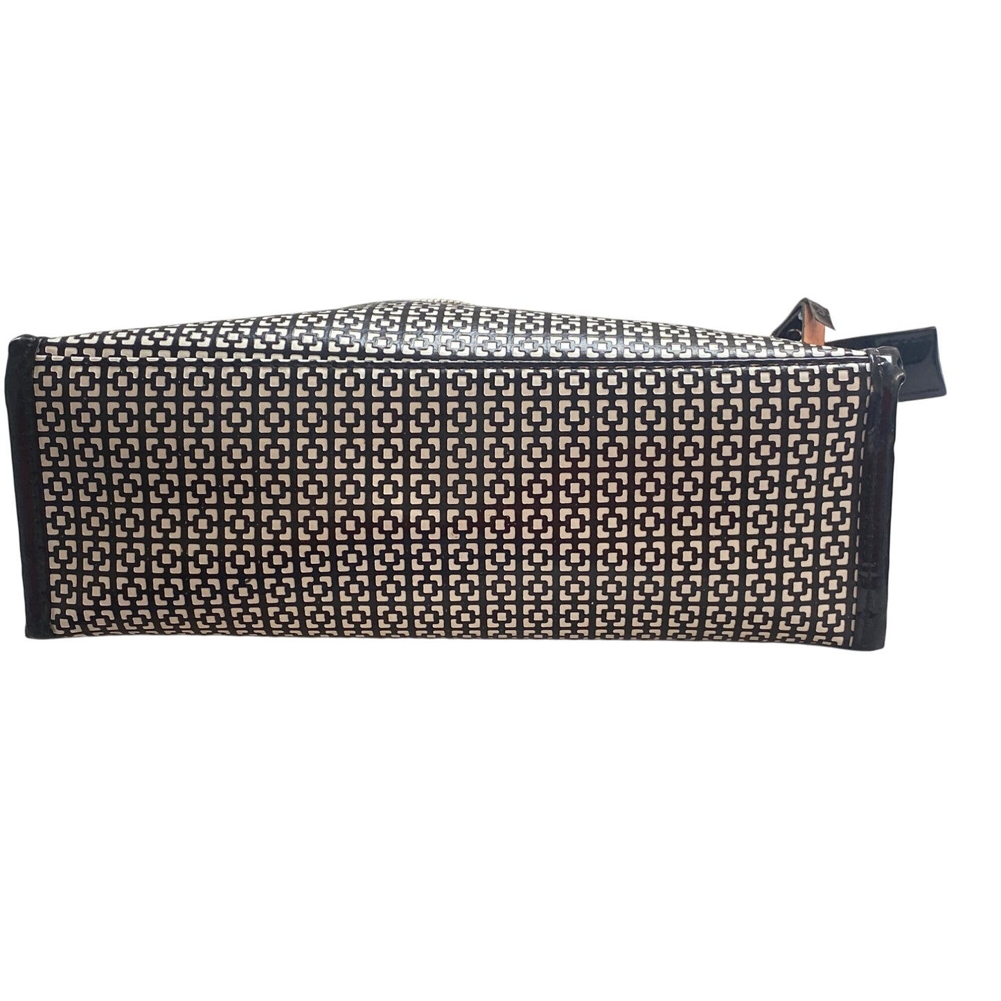 Mor Black & White Geometric Pattern Zip-Up Makeup Bag