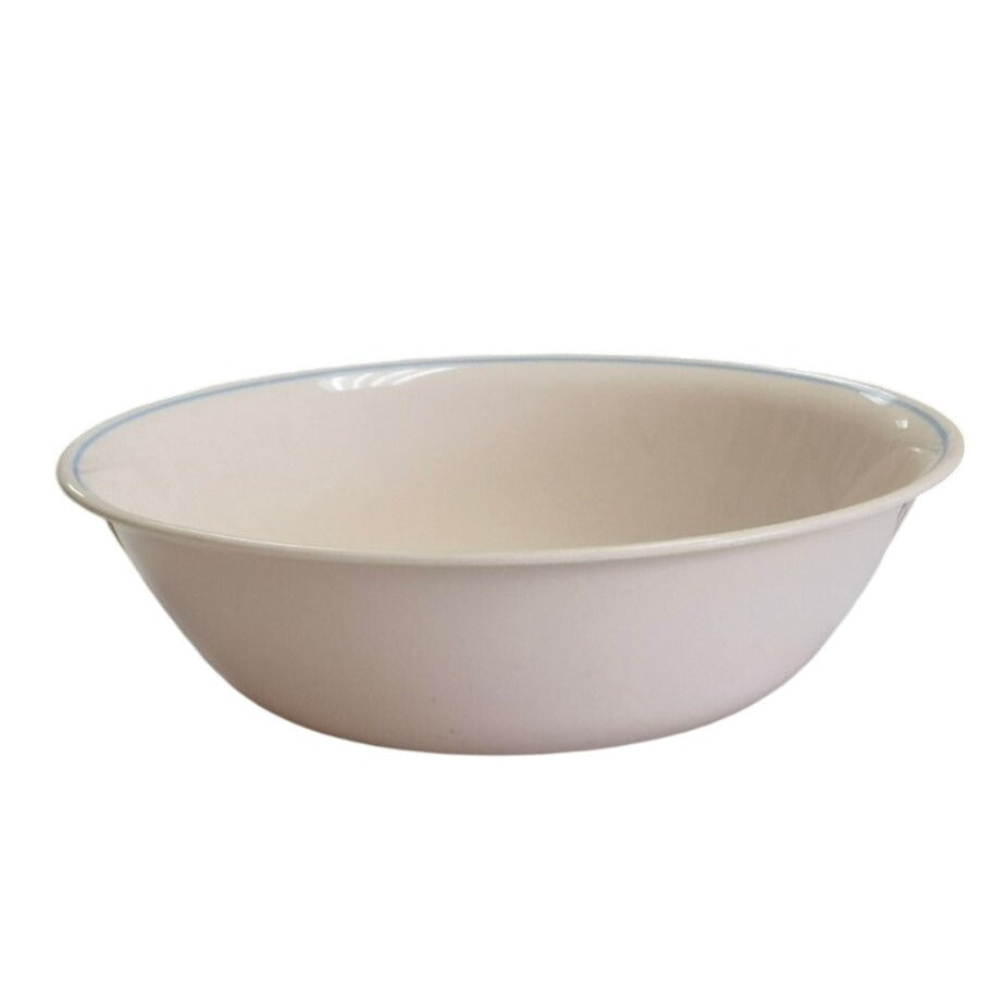 Corelle By Corning White Serving Bowl With Blue Rim