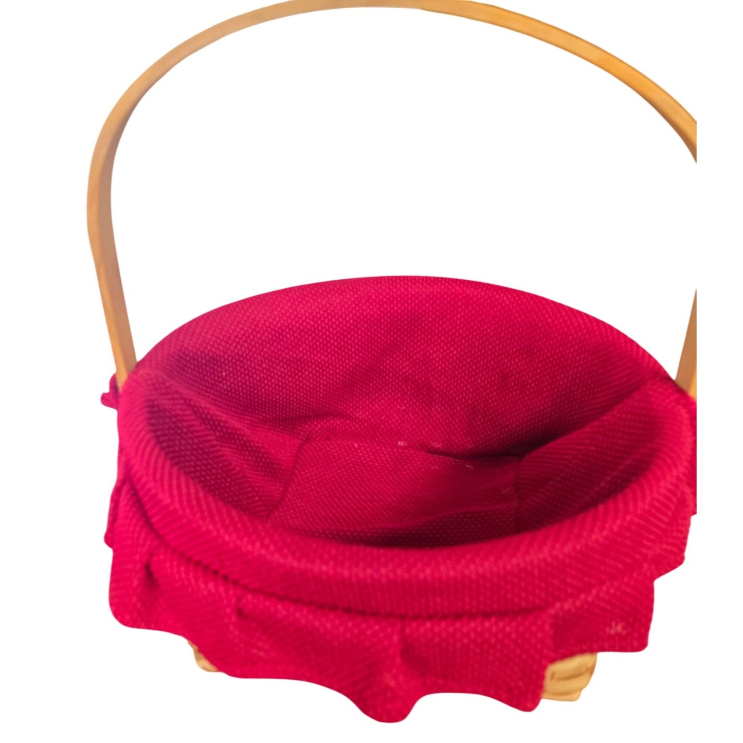 Woven Basket Red Fabric Liner