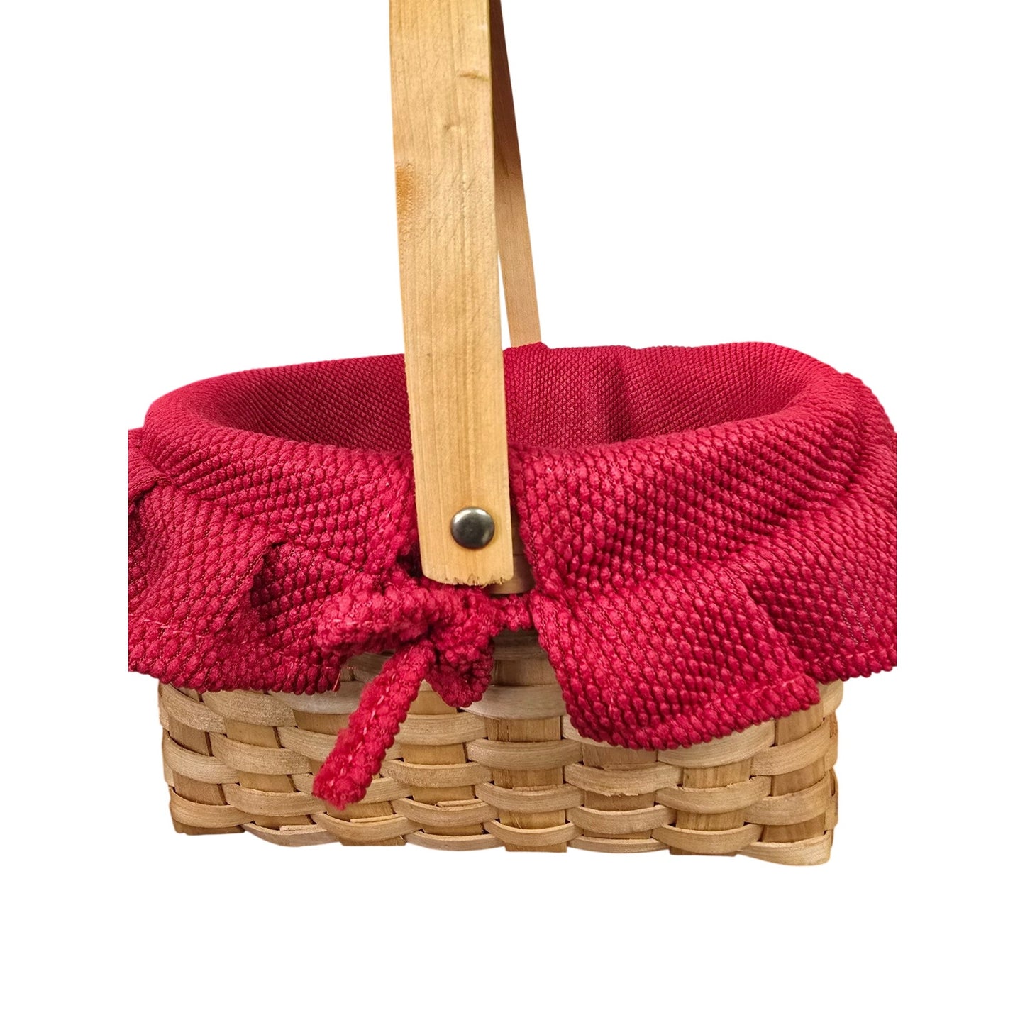 Woven Basket Red Fabric Liner