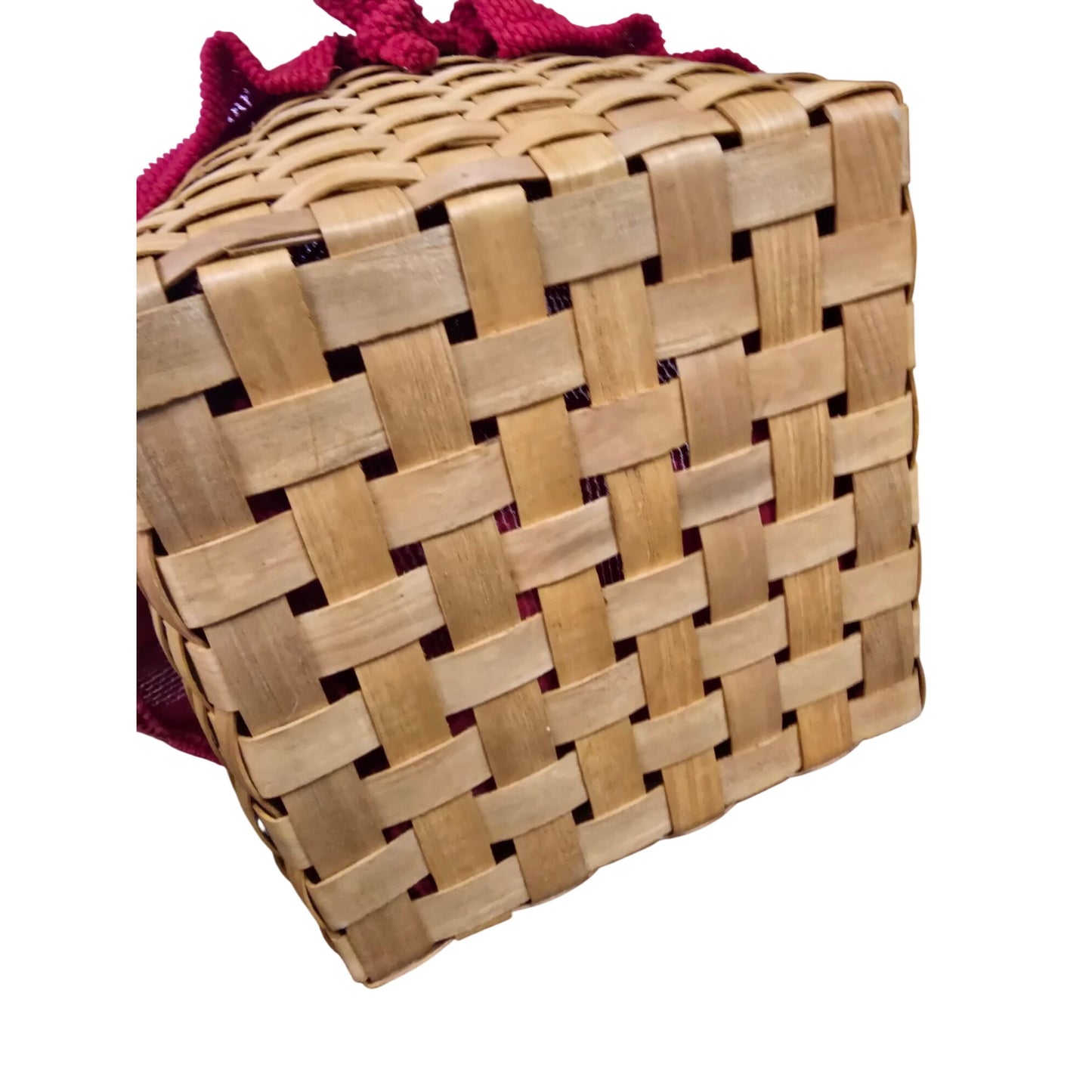 Woven Basket Red Fabric Liner