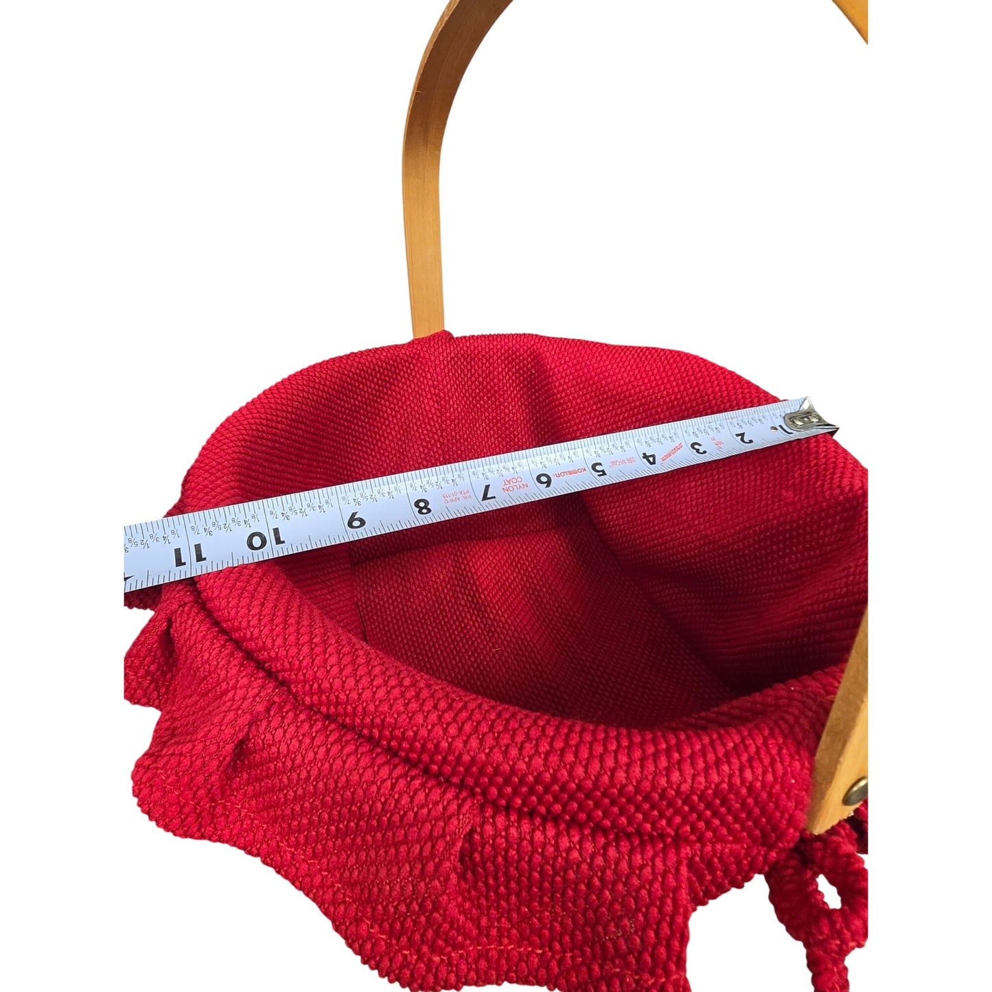 Woven Basket Red Fabric Liner