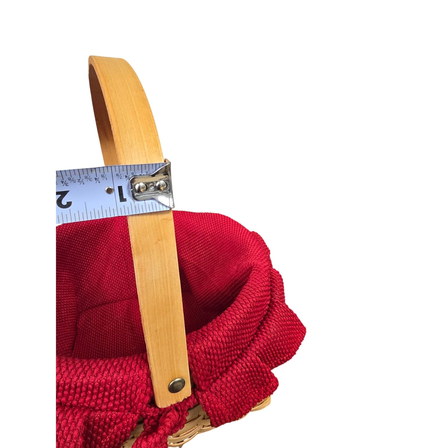 Woven Basket Red Fabric Liner