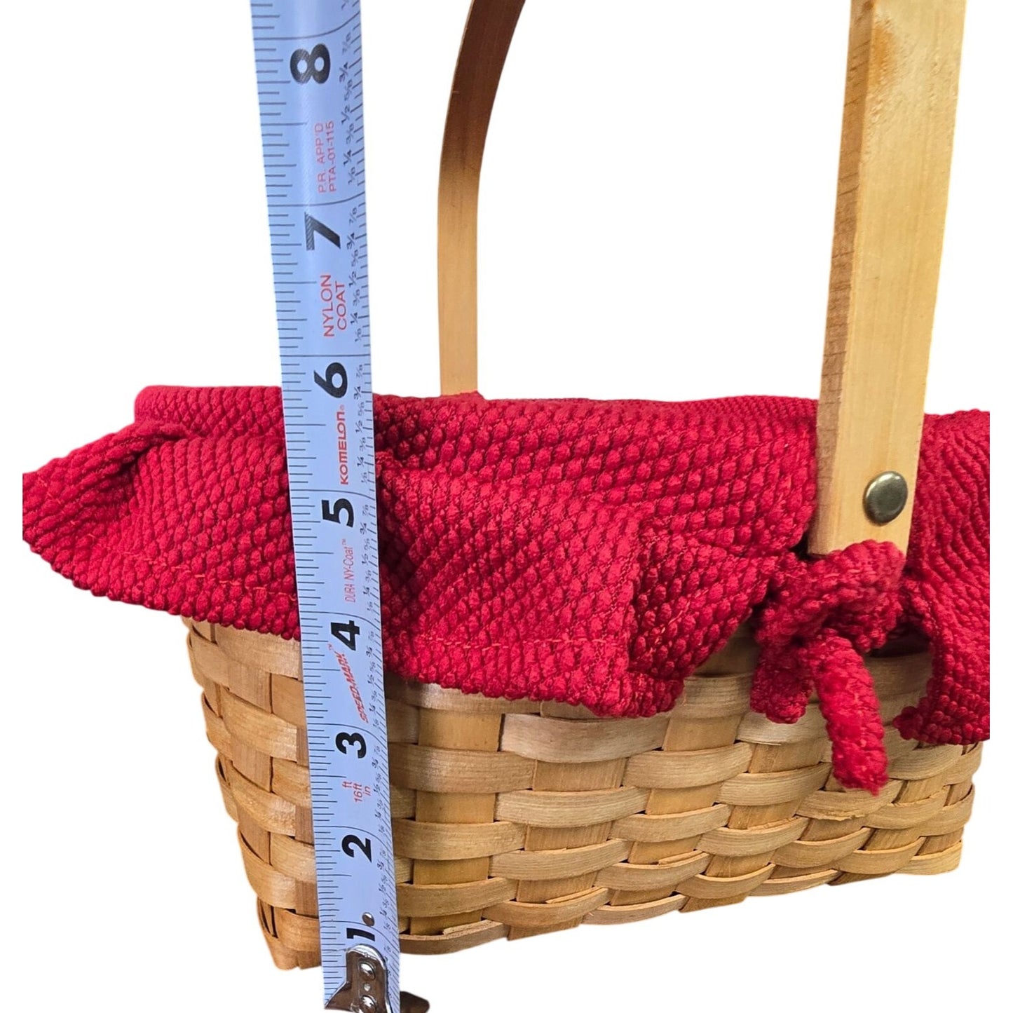 Woven Basket Red Fabric Liner