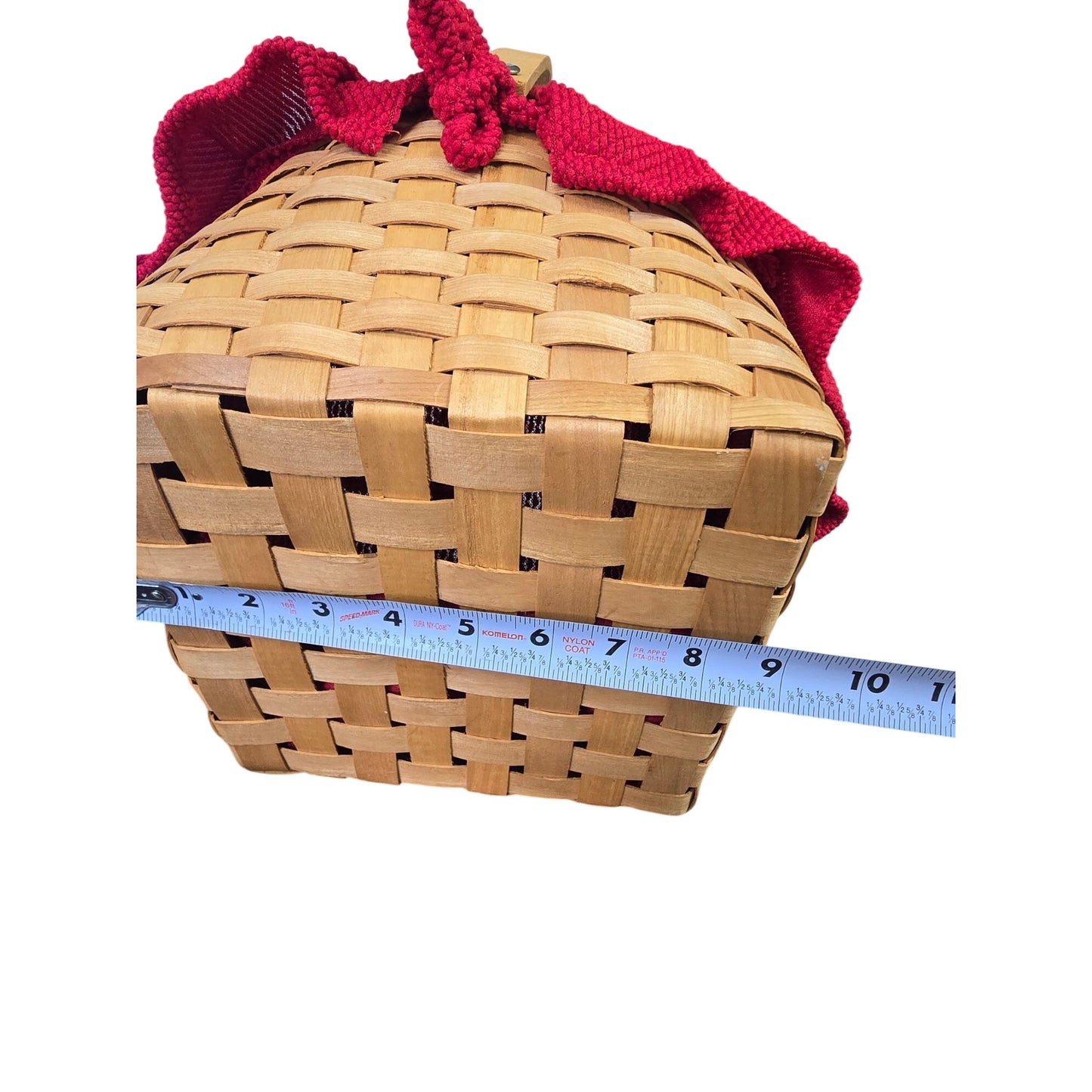 Woven Basket Red Fabric Liner