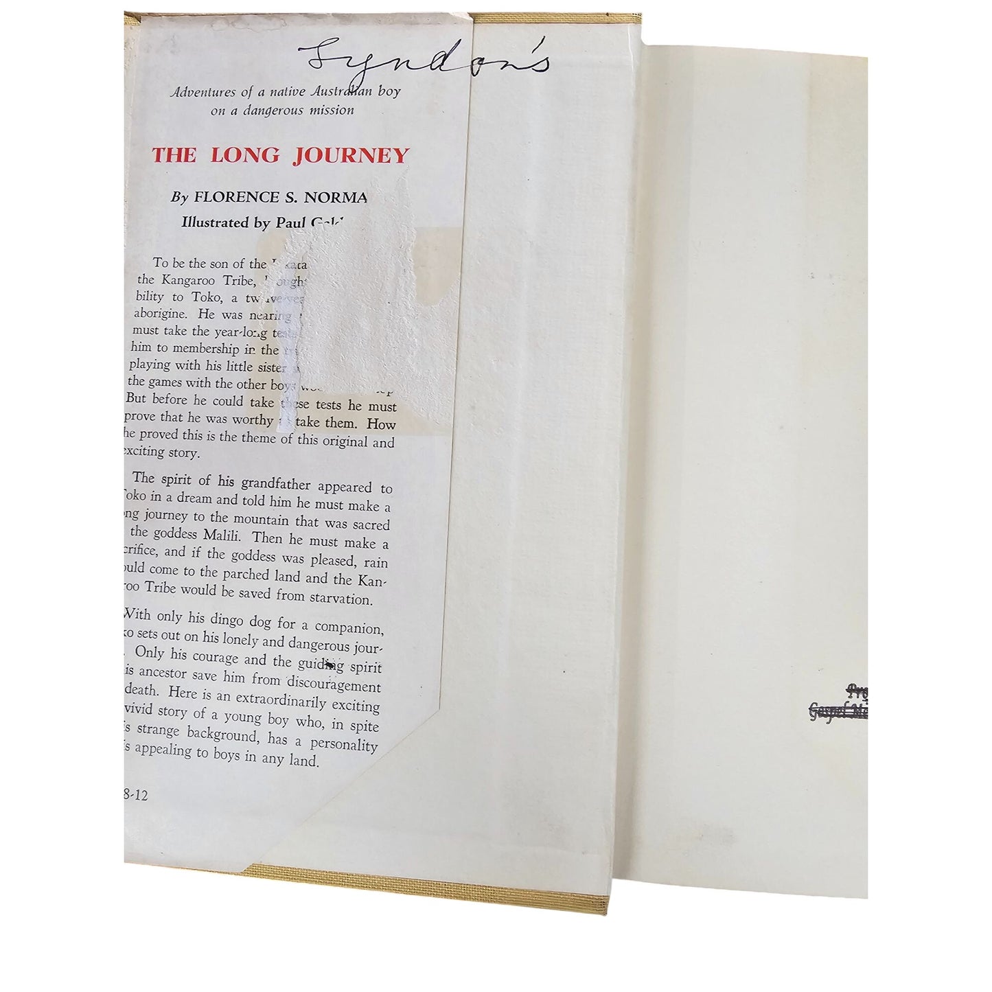 The Long Journey By Florence S. Norman First Edition Hardcover 1955 Illustrated By Paul Galdone