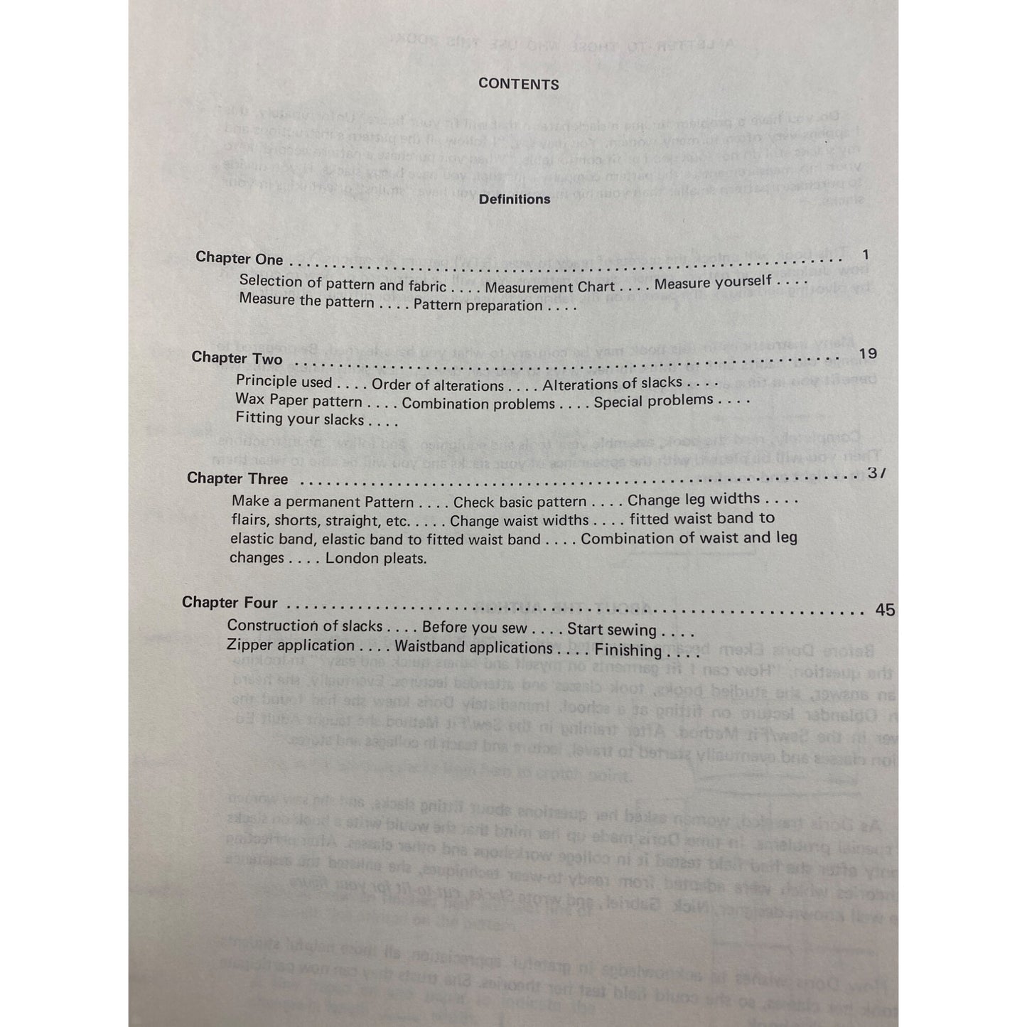 Slacks Cut-To-Fit For Your Figure Sewing Book By Sew/Fit Co.