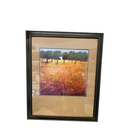 Framed Autumn Landscape Trees