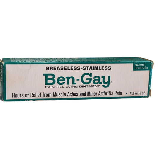 Vintage 1960s Ben-Gay 3oz. Tube in Box