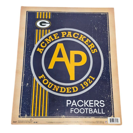 Vintage Green Bay Packers Acme Packers Founded 1921 Football Wall Art Print