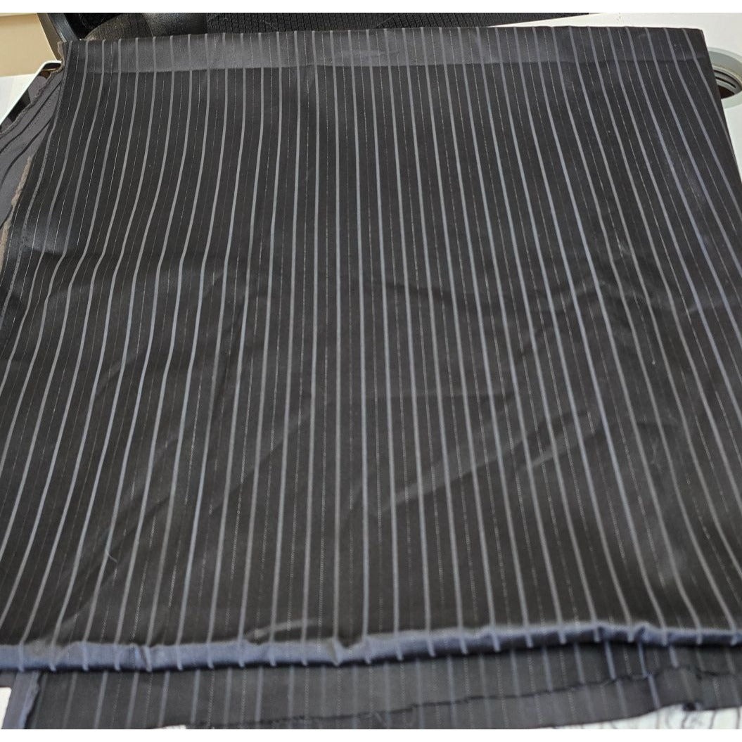 Black Satin Stripe Material 60" Wide 78"Fabric (2yds)