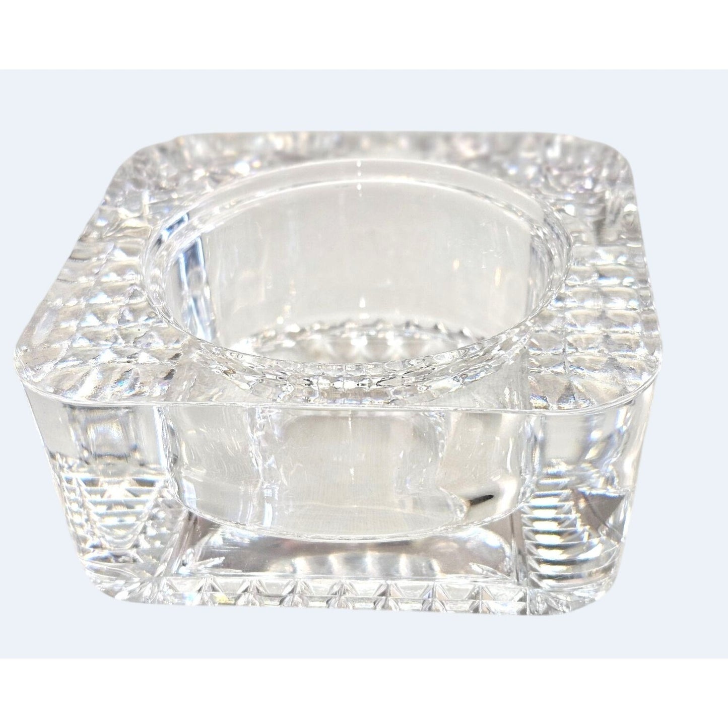 French Crystal Square Votive Holder