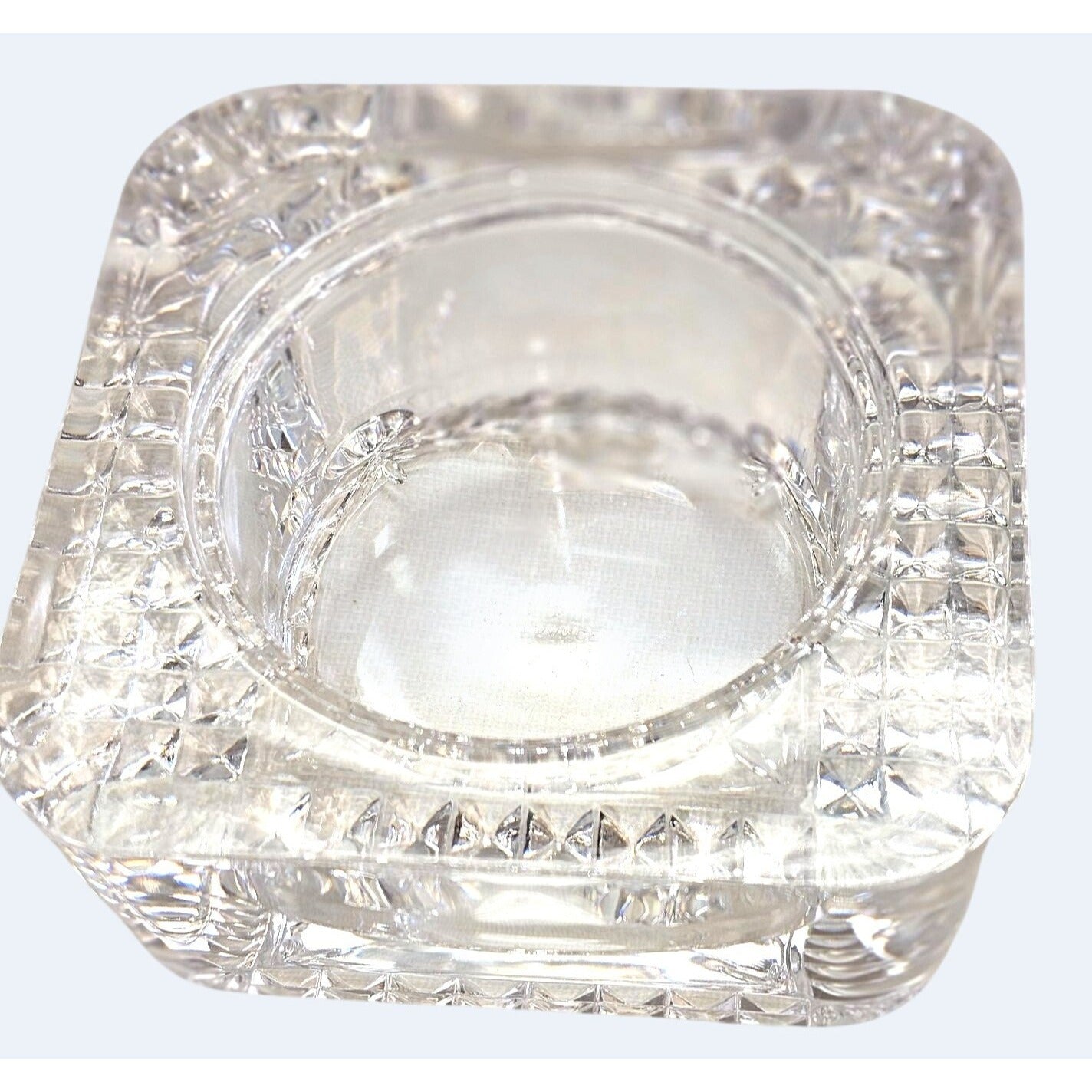 French Crystal Square Votive Holder