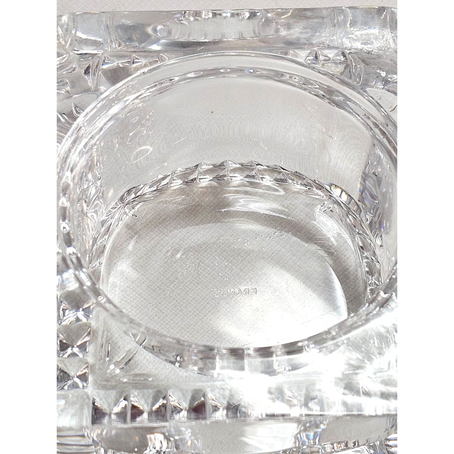 French Crystal Square Votive Holder