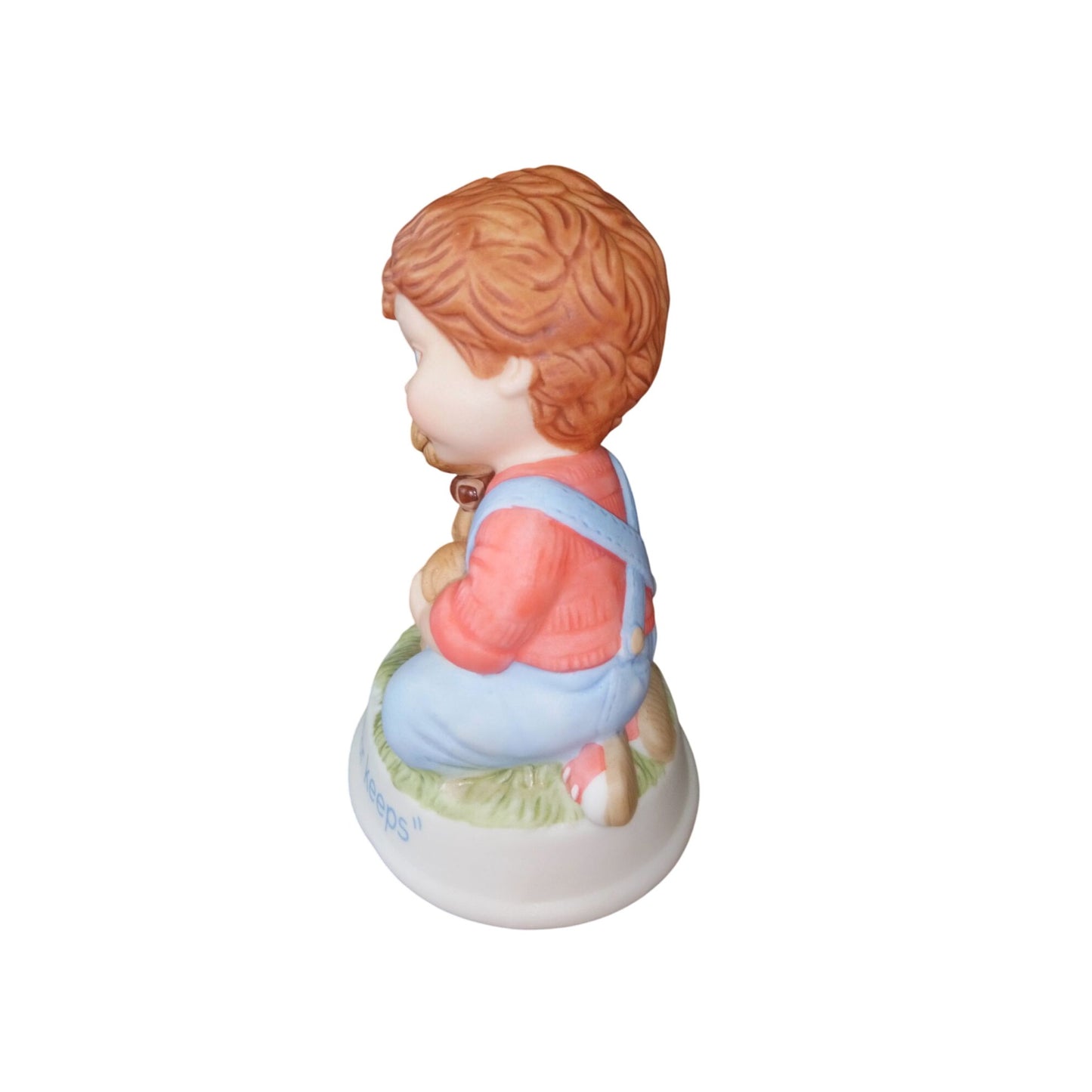 Avon Tender Memories "Friends For Keeps" Collectible Figurine 1991 With Boy & Dog Design