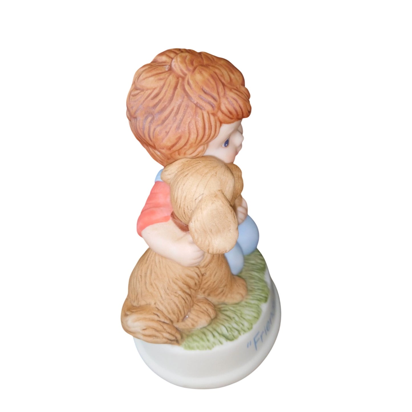 Avon Tender Memories "Friends For Keeps" Collectible Figurine 1991 With Boy & Dog Design