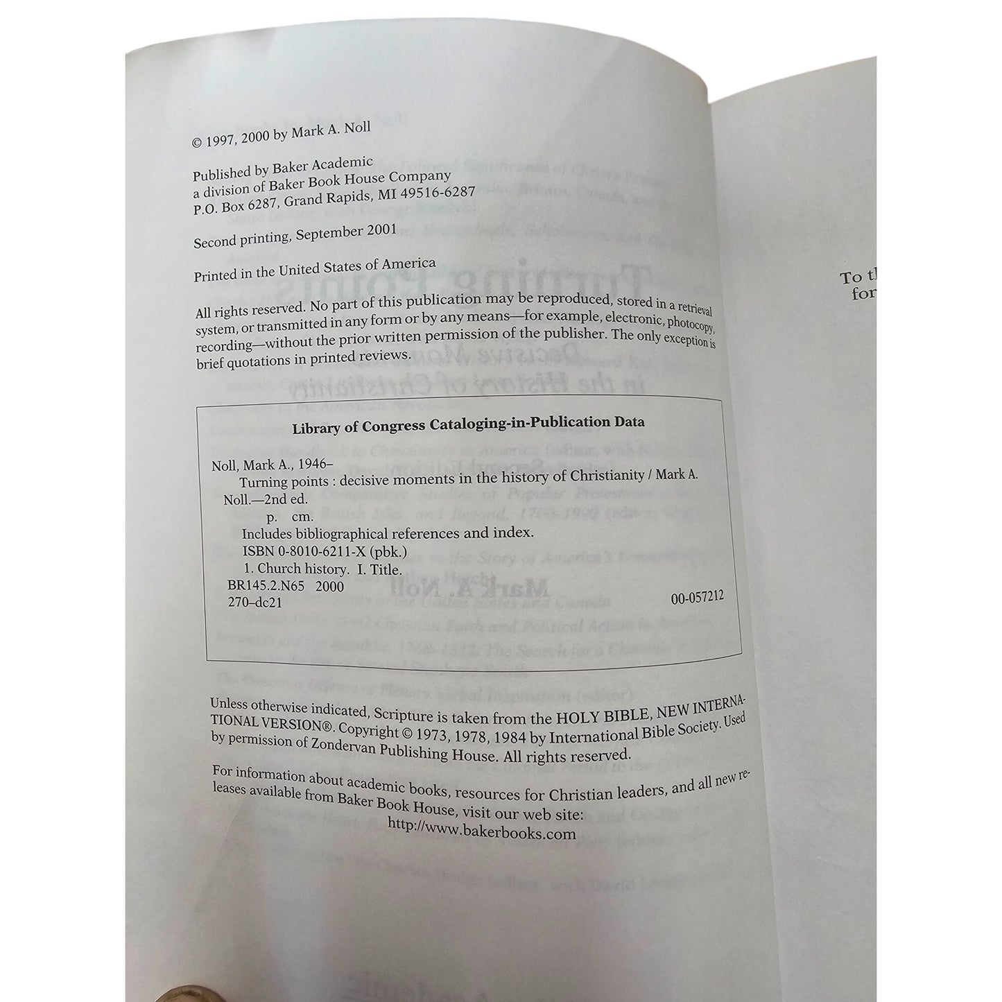 Turning Points: Decisive Moments In The History Of Christianity By Mark A. Noll Second Edition