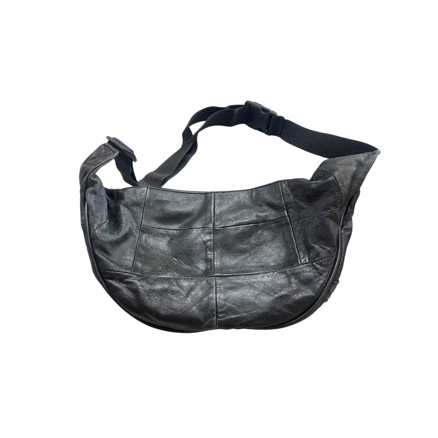 Black Leather Fanny Pack