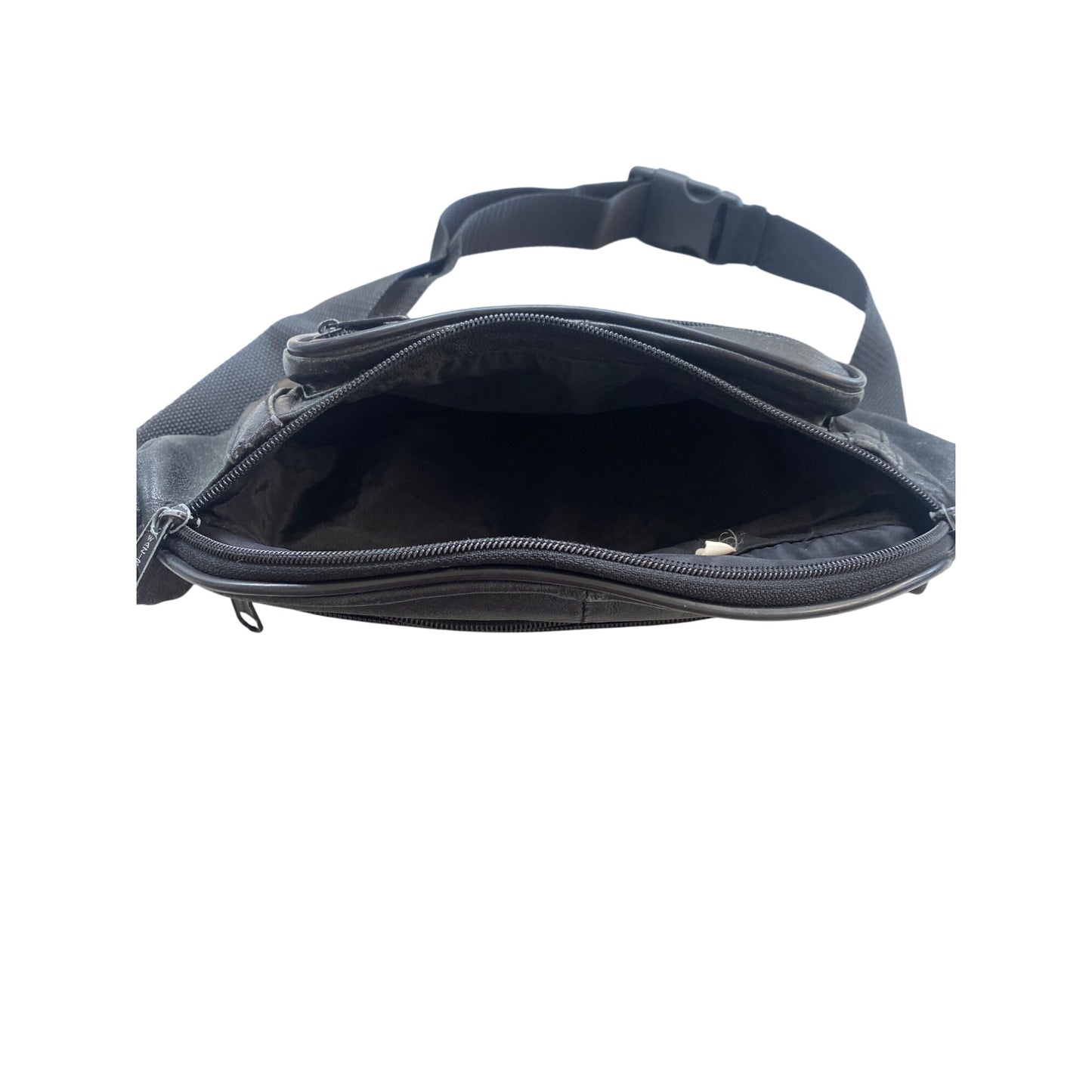Black Leather Fanny Pack