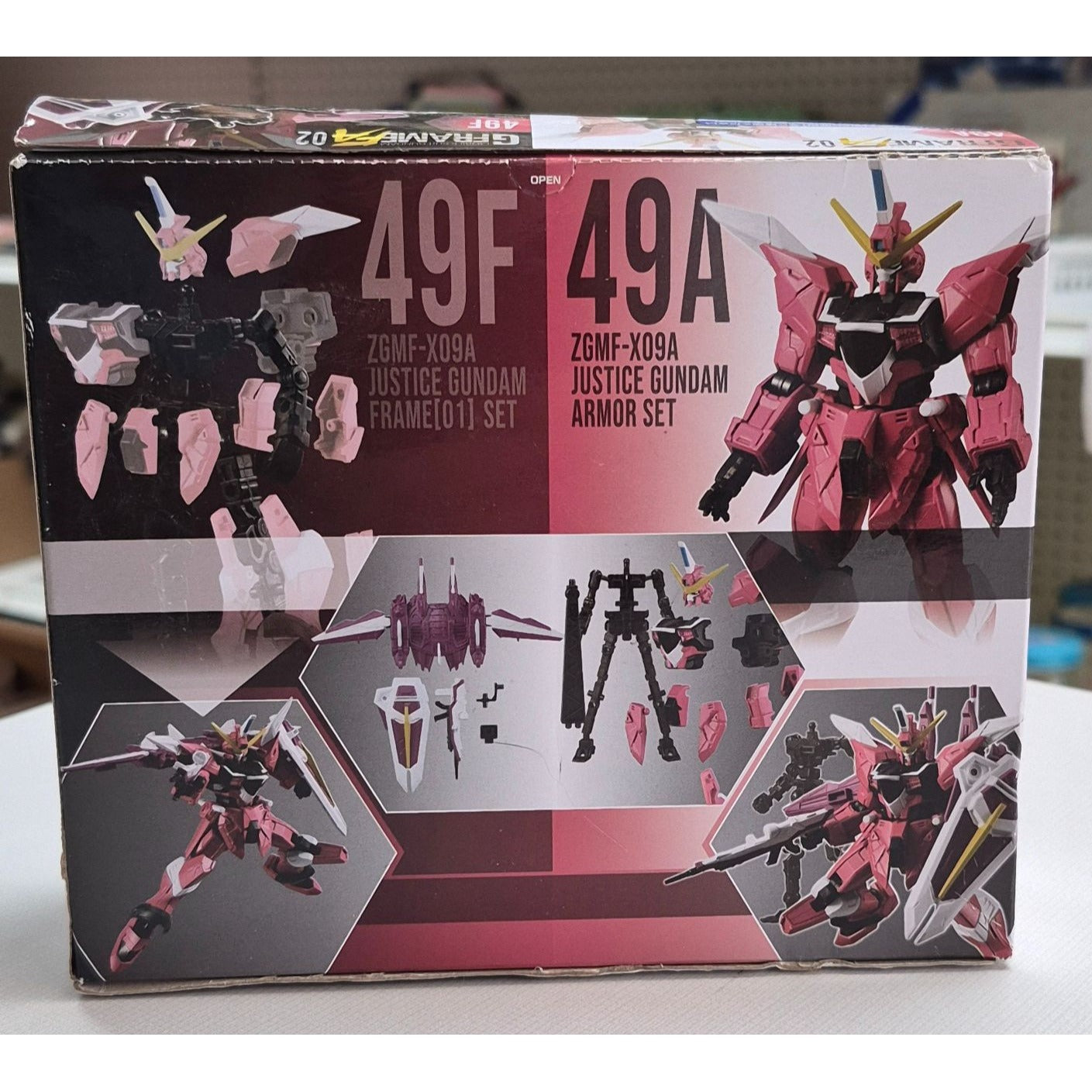 Bandai G Frame FA 02 Justice Gundam Armor & Frame Set 49A 49F