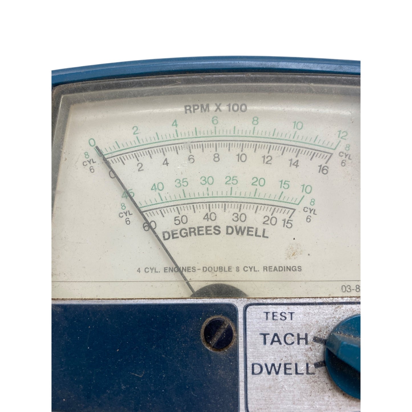 Vintage Dwell Tachometer Tool For Automotive Tune-Ups 03-8225