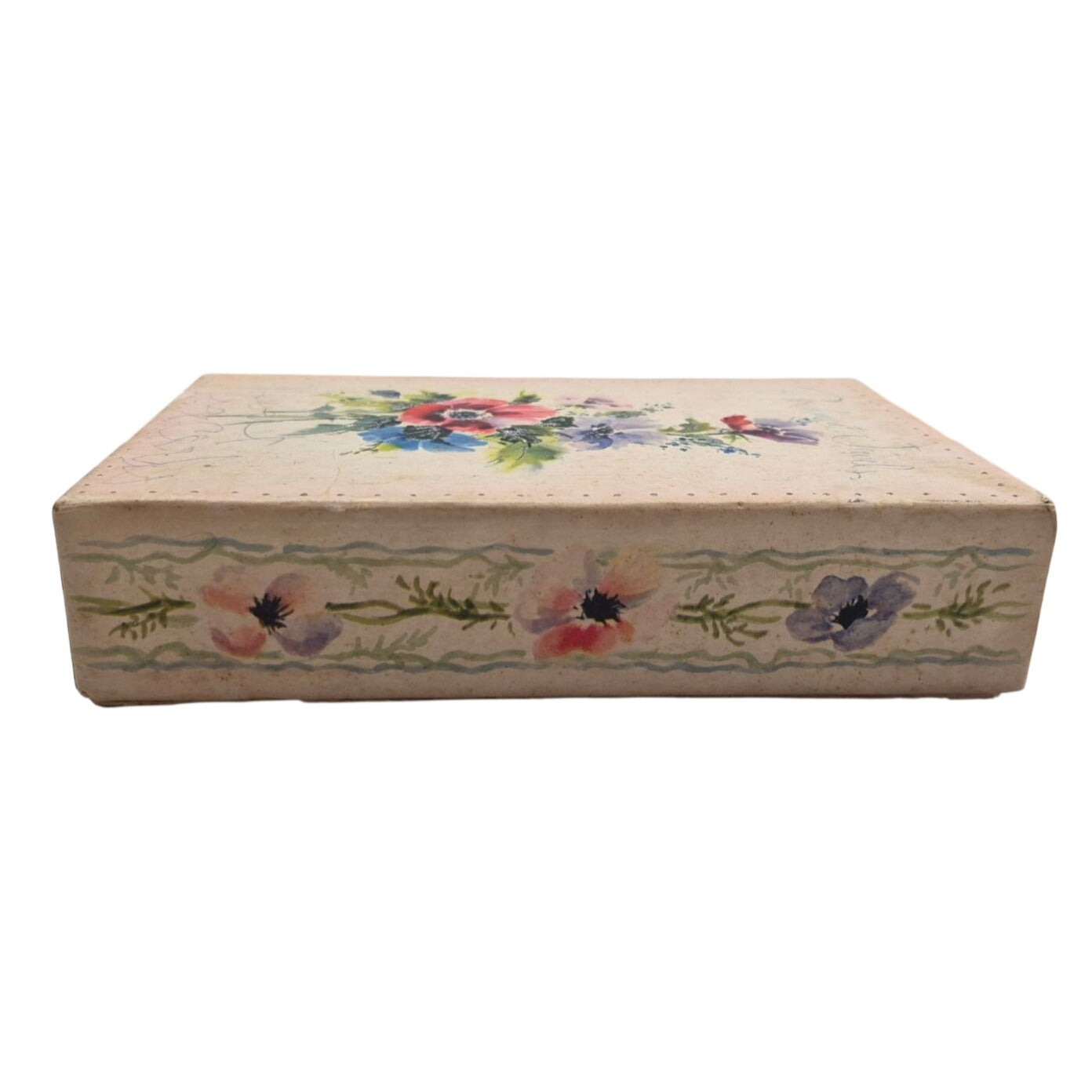 Vintage Parchment Greeting Cards Unused Lot 10 Floral Designs & Glitter Accents