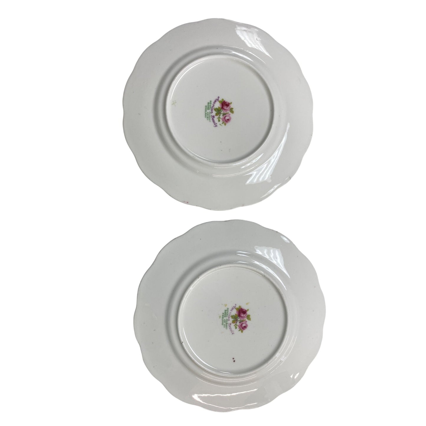 Royal Albert American Beauty Bone China Rose Pattern Dessert Plates Set Of 2
