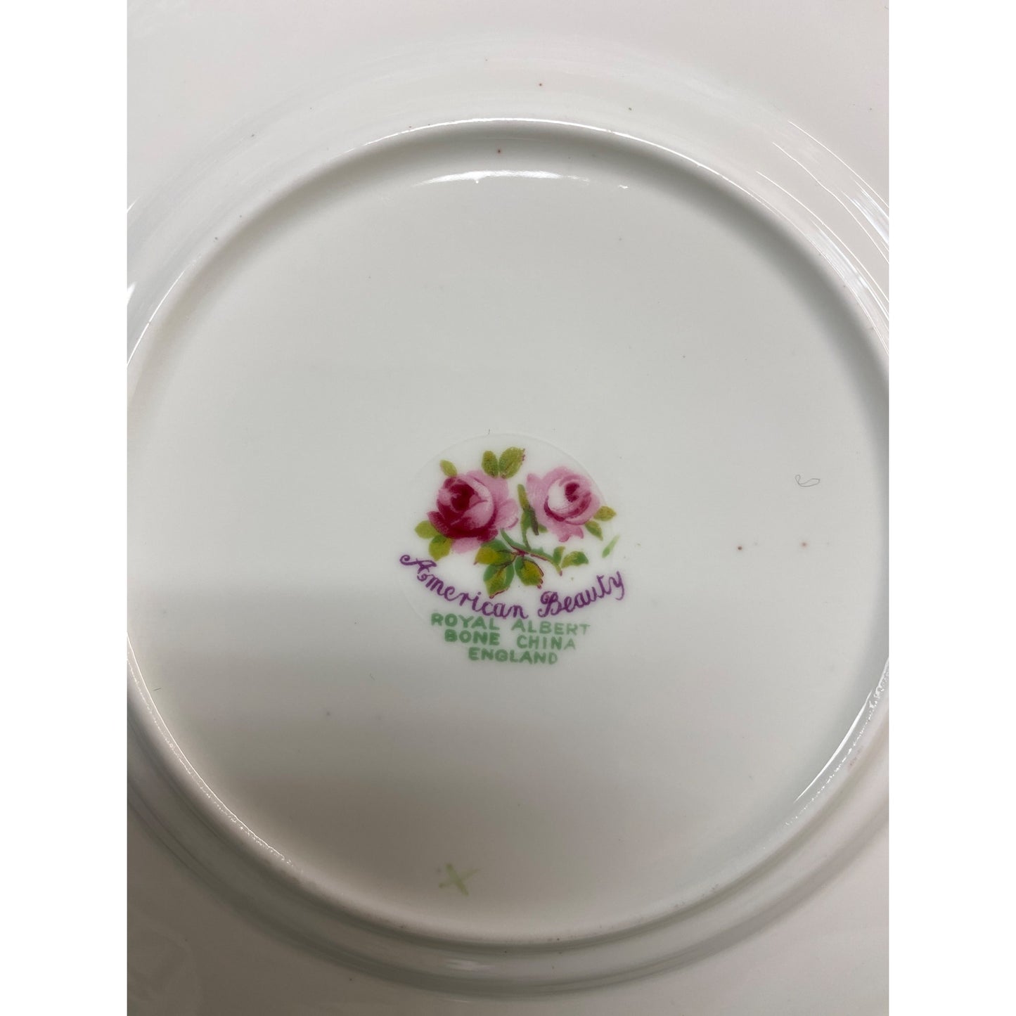 Royal Albert American Beauty Bone China Rose Pattern Dessert Plates Set Of 2