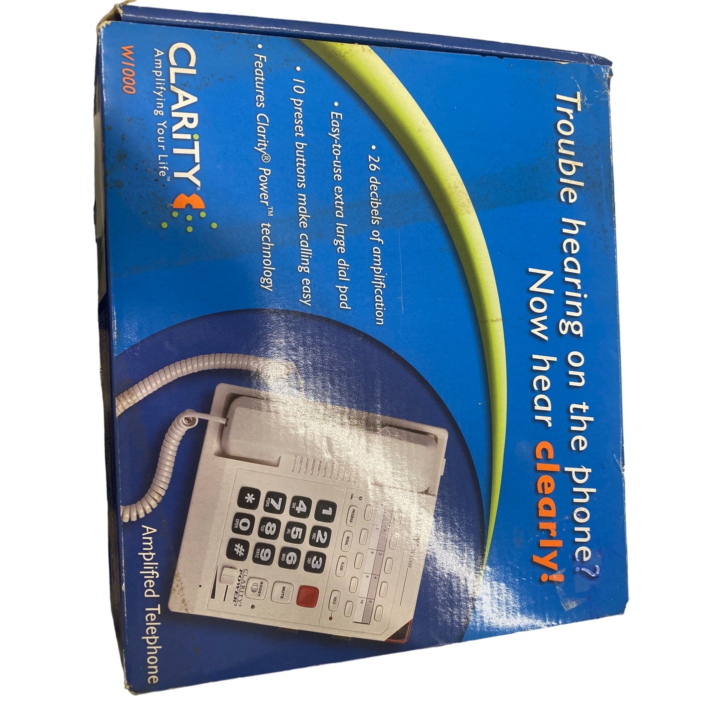 Clarity Walker W1000 Amplified Telephone For Hard Of Hearing With 26-Decibel Amplification & Large Dial Pad